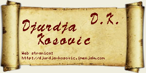 Đurđa Kosović vizit kartica